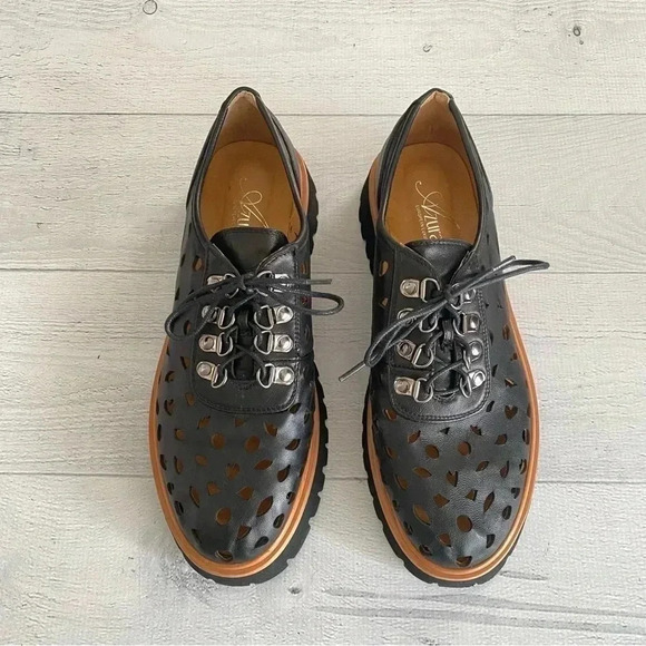 AZURA ROCKABILLY OXFORDS Black Sz 41 - Picture 3 of 12